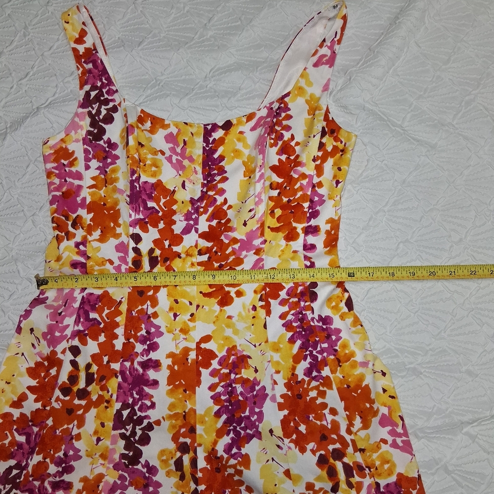 Jones Wear Multicolor Floral Midi Dress Sz 8 - Picture 11 of 17